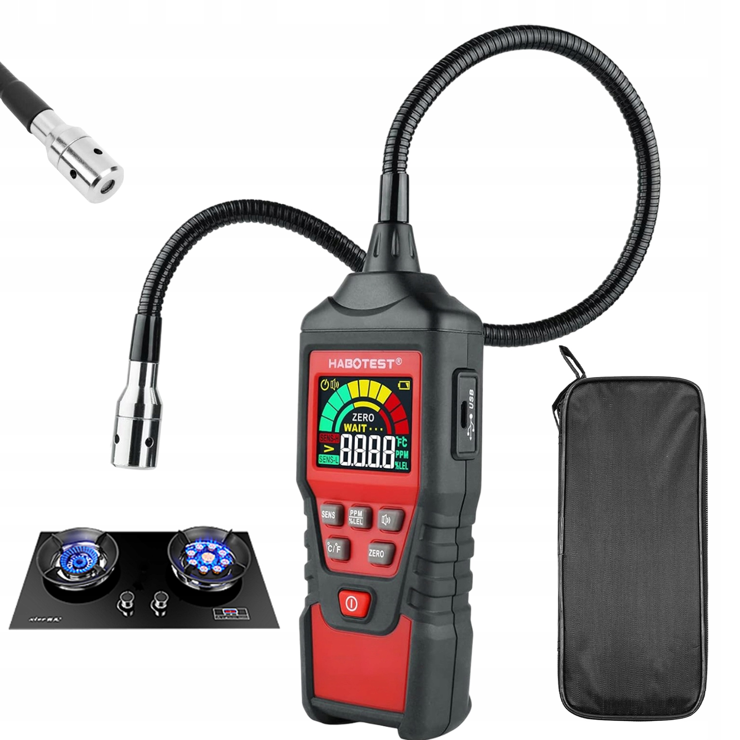 Multifunkční Digitální Detektor Úniku Hořlavých Plynů Pro Potrubí A Průmysl