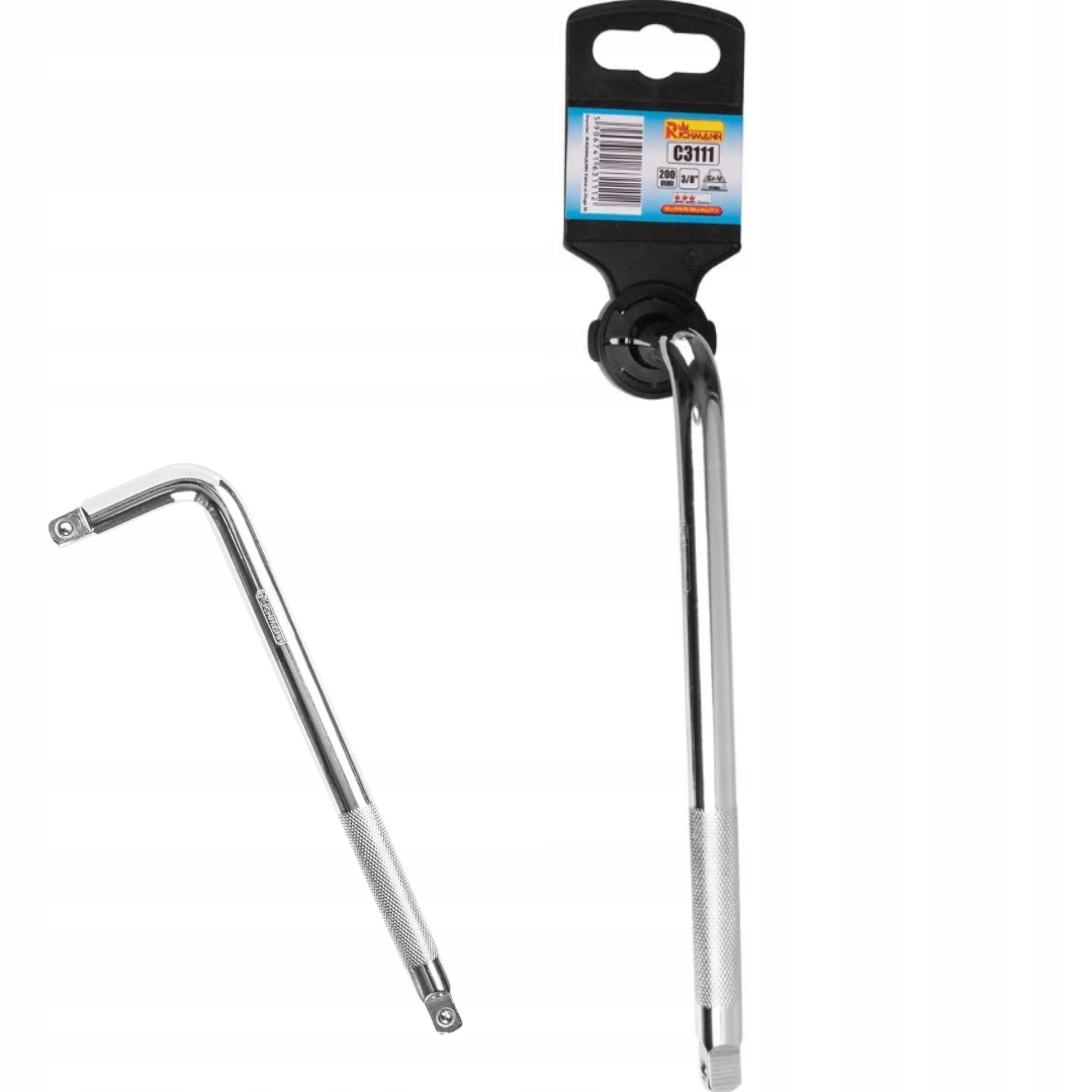 Pokrętło Fajkowe Do Nasadek Klucz Fajkowy 3/8" Typ L Solidne Mocne 200mm