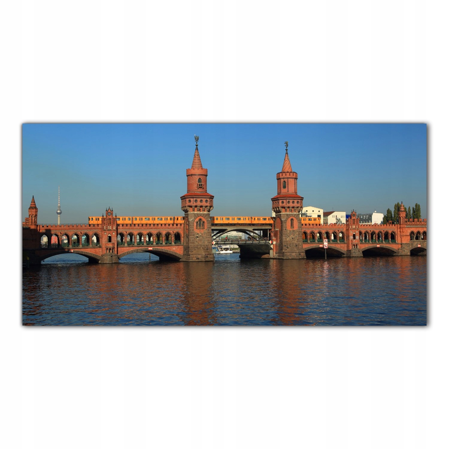 

Hartowany Obraz Szklany Pociąg Most Rzeka 100x50