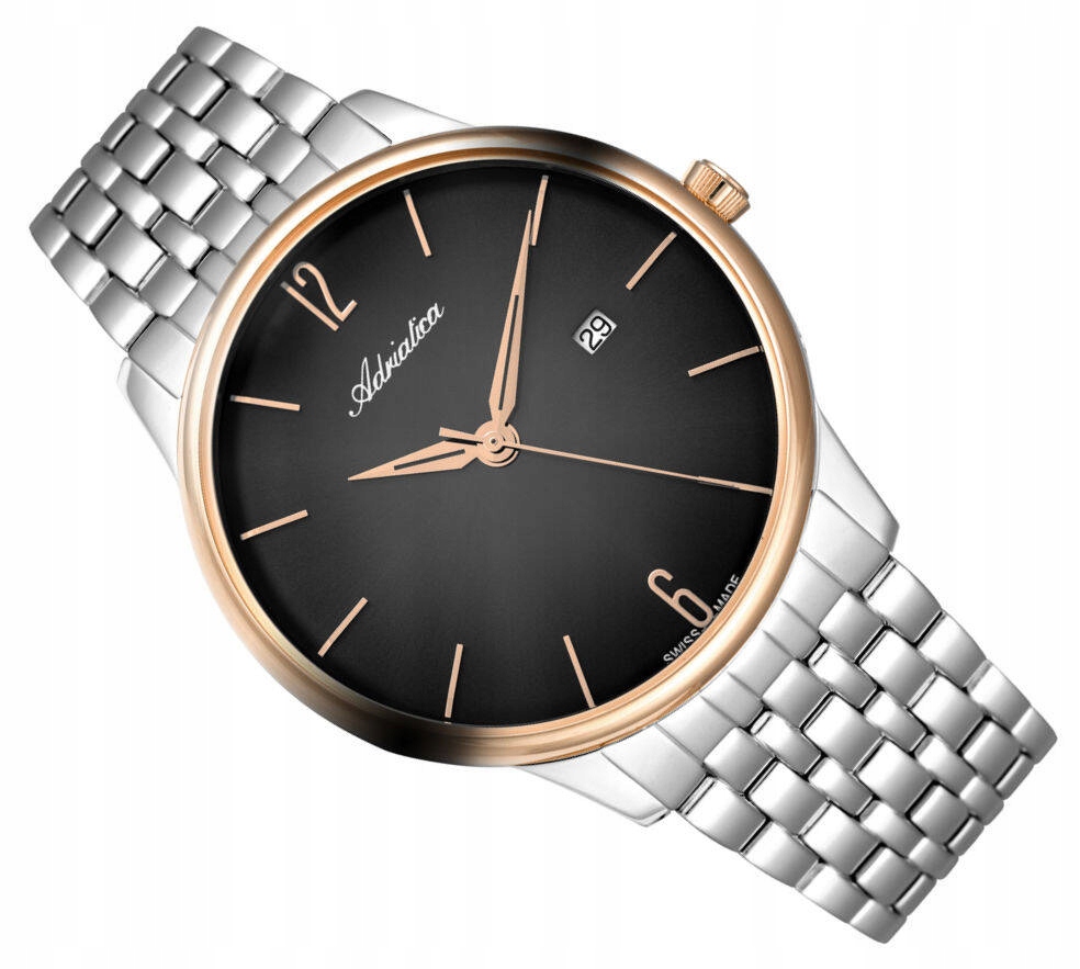 Pánské Elegantní Hodinky Adriatica A8269.R156Q Švýcarské S Datumovkou