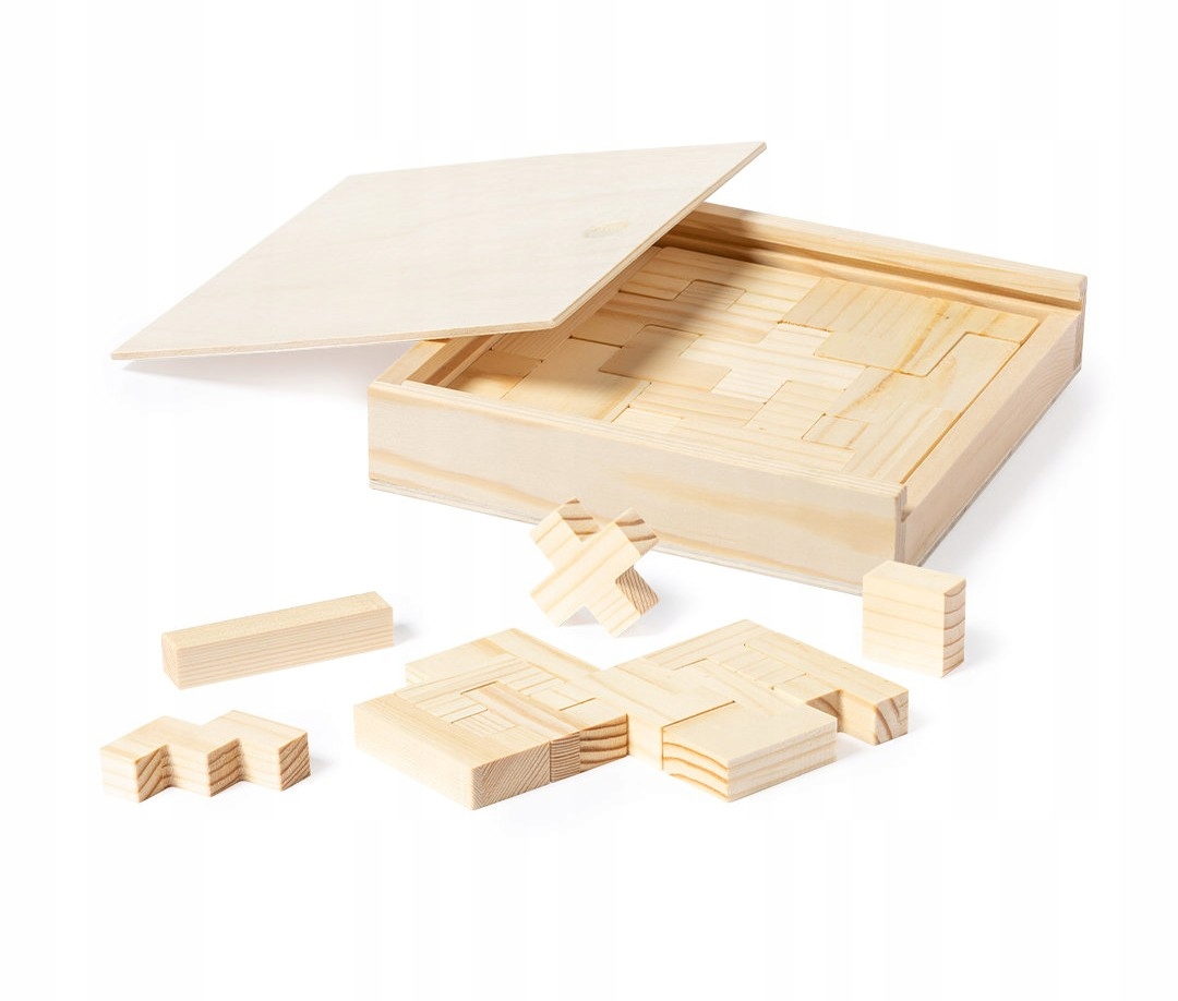 Drewniana Gra Logiczna Klocki Układanka Puzzle Charlis