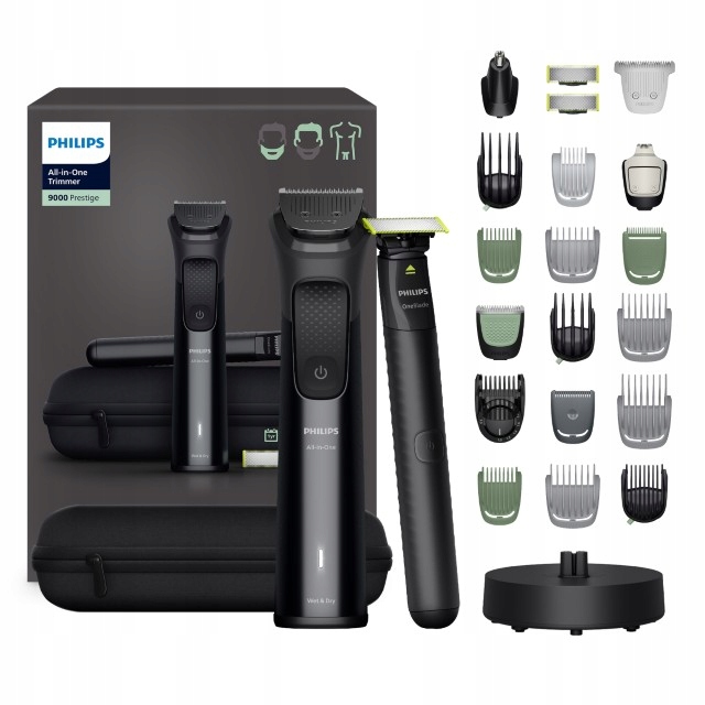 Trymer golarka męska 25 w 1 Oneblade twarz włosy ciało Philips MG9690/30