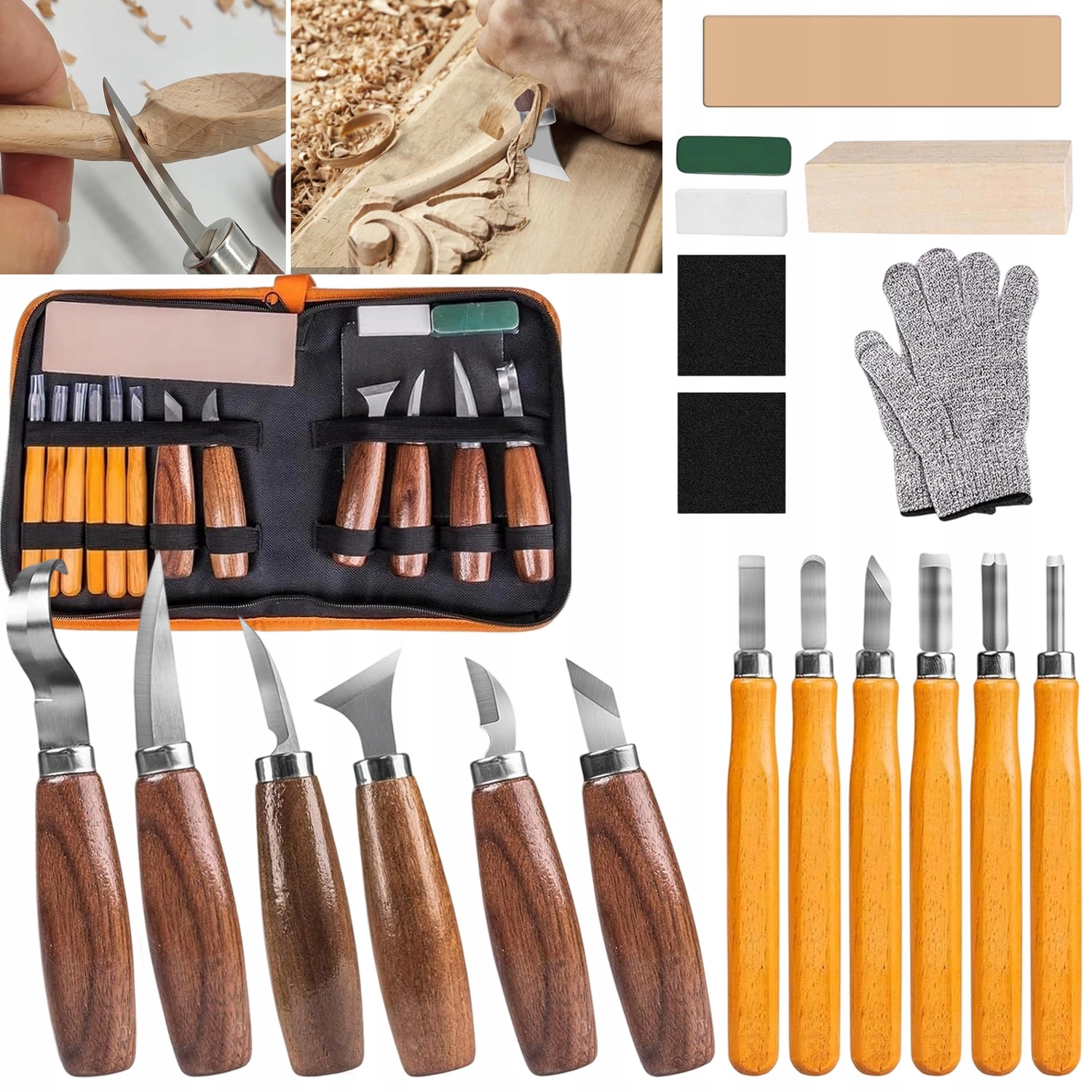 Sada Nožů Na Vyřezávání Do Dřeva Lžíce Diy Socha Nástroje Jako Dárek