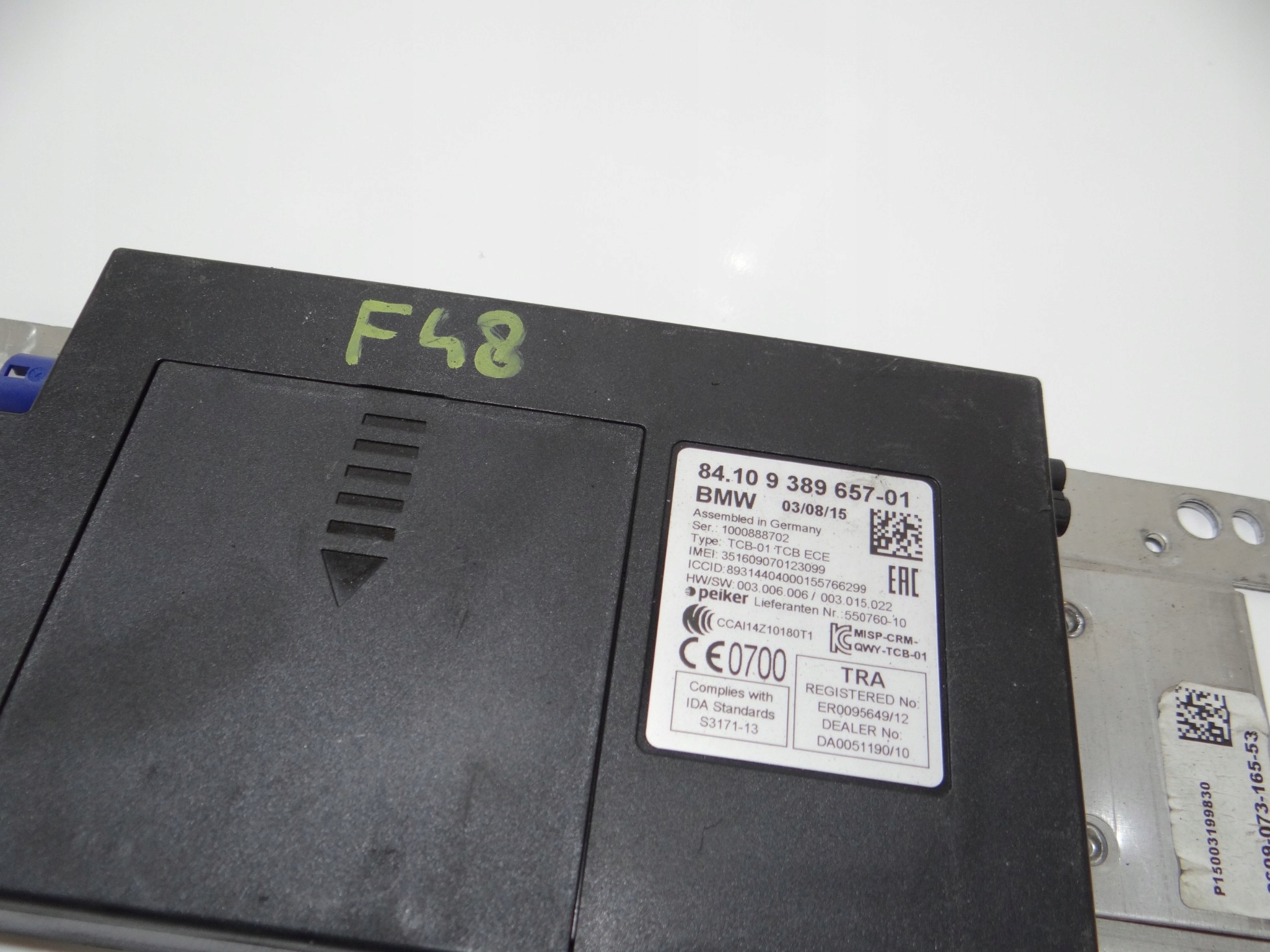 module control unit TELEMATIK BMW X1 F48 9389657