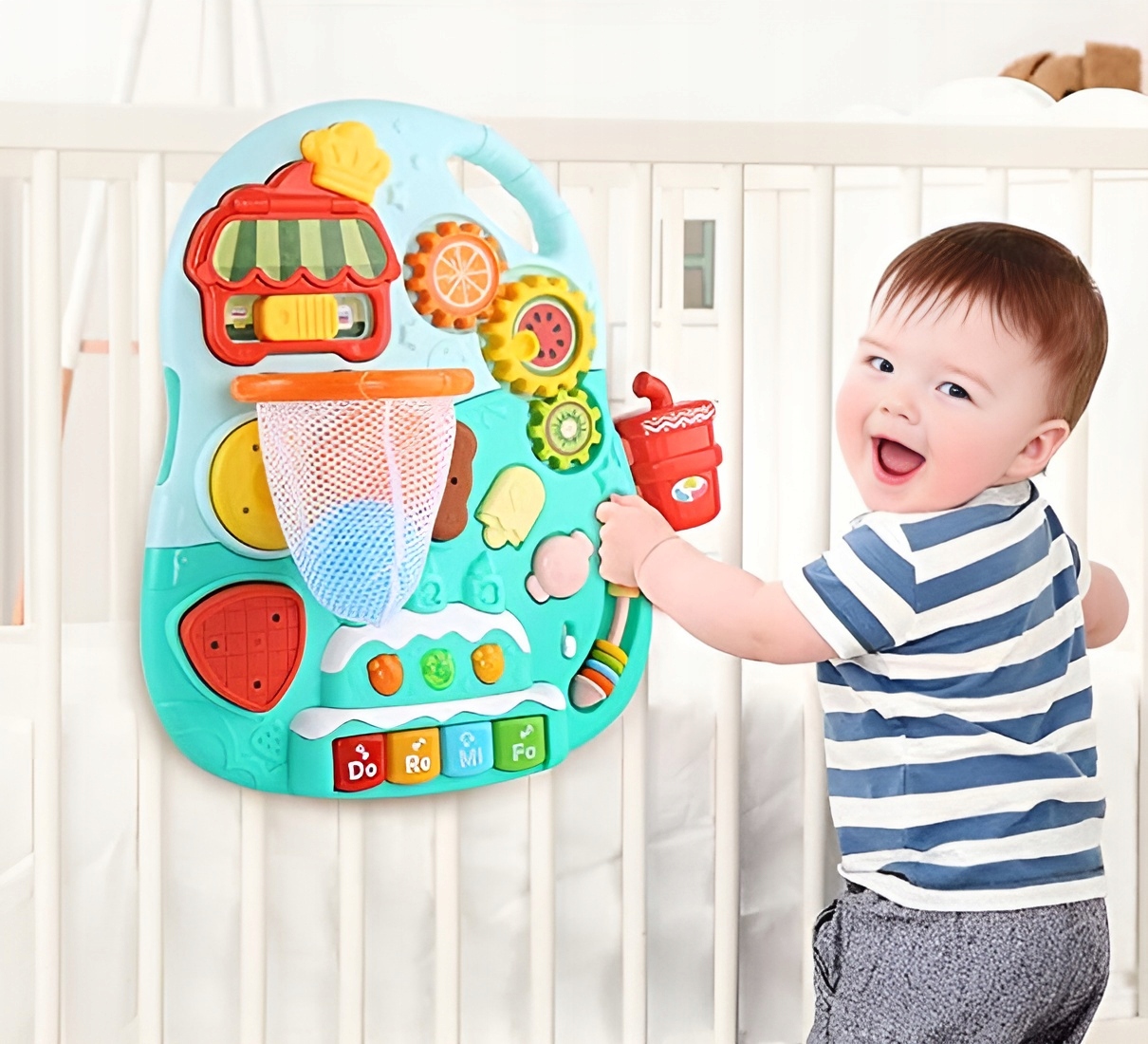 PCHACZ CHODZIK STOLIK EDUKACYJNY HULAJNOGA JEŹDZIK Zestaw Interaktywny 5w1 Efekty dźwiękowe