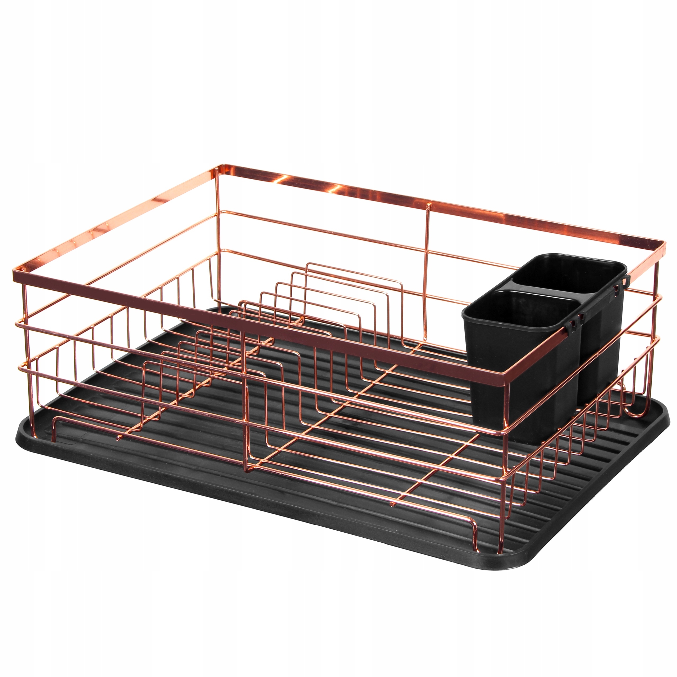 Suszarka Ociekacz do Naczyń Stojąca Nierdzewna Miedziana 43 x 32 x 14cm