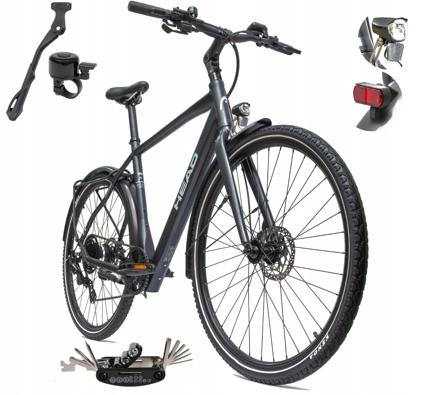 Rower Elektryczny Męski Trekkingowy 28 Head 250W Bafang Hydraulika Lekki