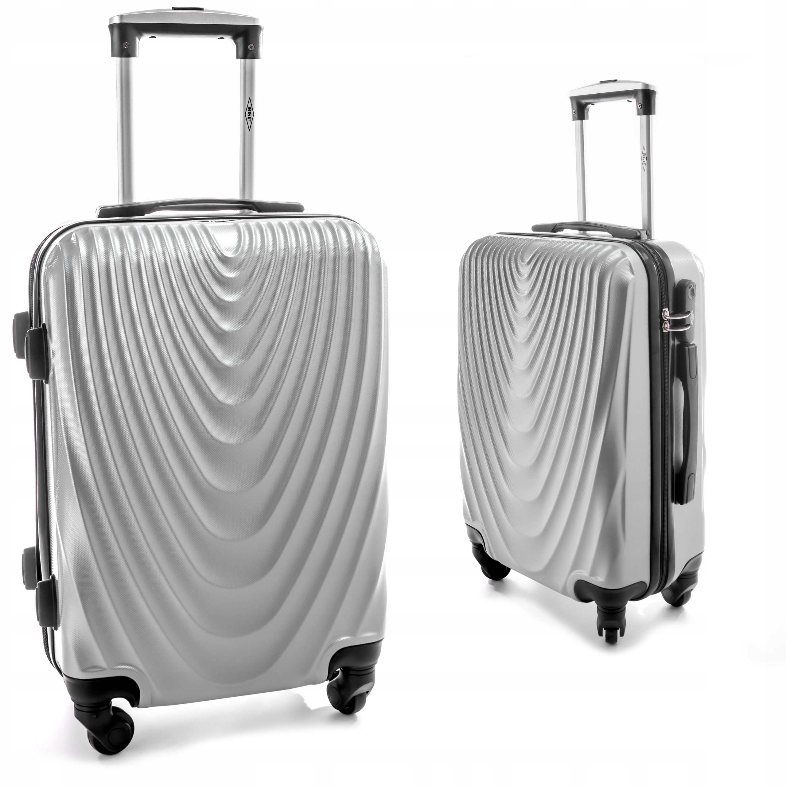 ŚREDNIA WALIZKA NA KÓŁKACH PODRÓŻNA TORBA ABS 63 Zestaw nie