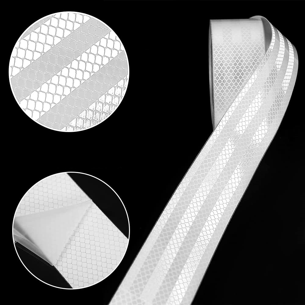 TAŚMA ODBLASKOWA NAKLEJKA FOLIA SREBRNA BIAŁA 5cm Model Taśma odblaskowa