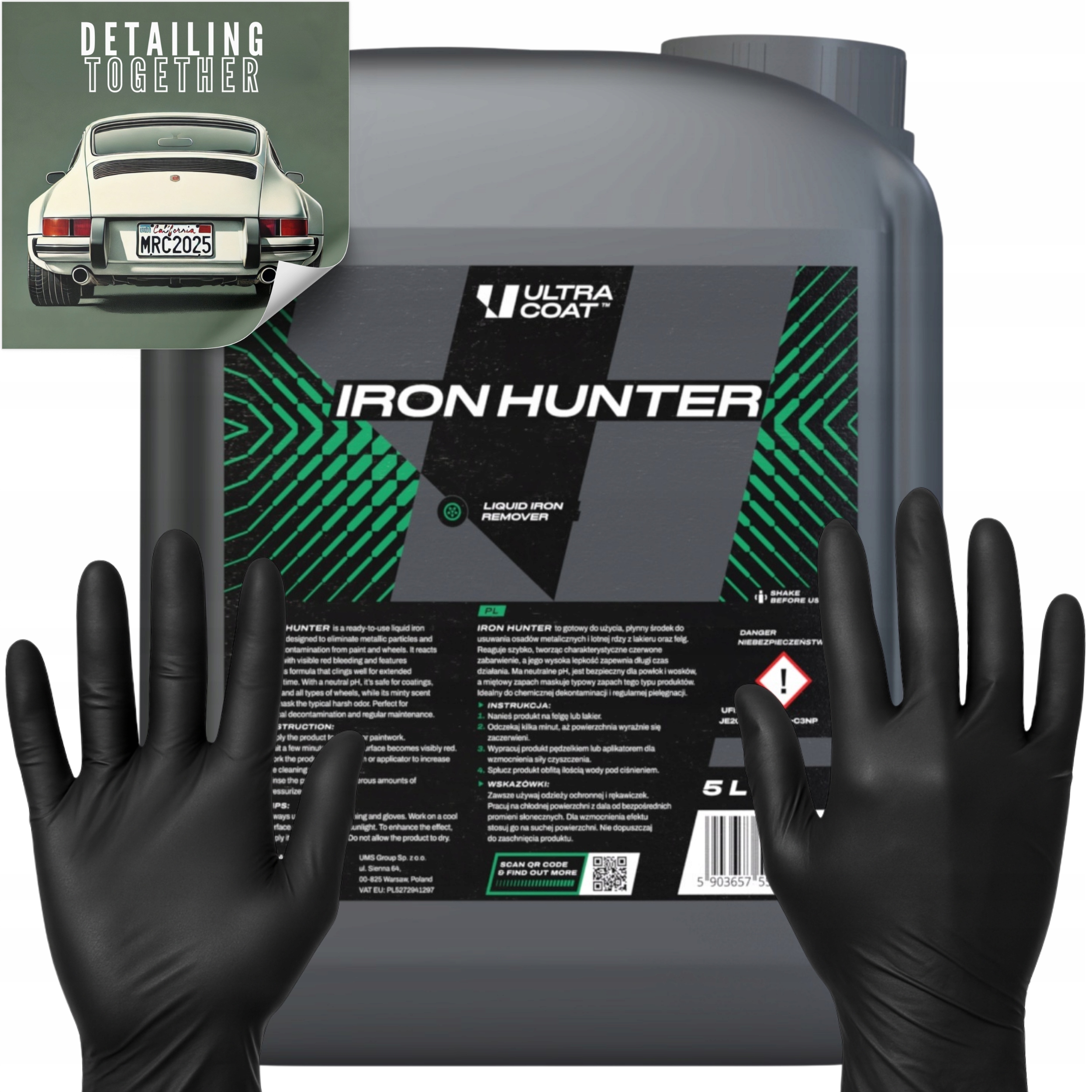 Ultracoat Iron Hunter Deironizer na lak Krvavý disk odstraňuje nánosy 5L