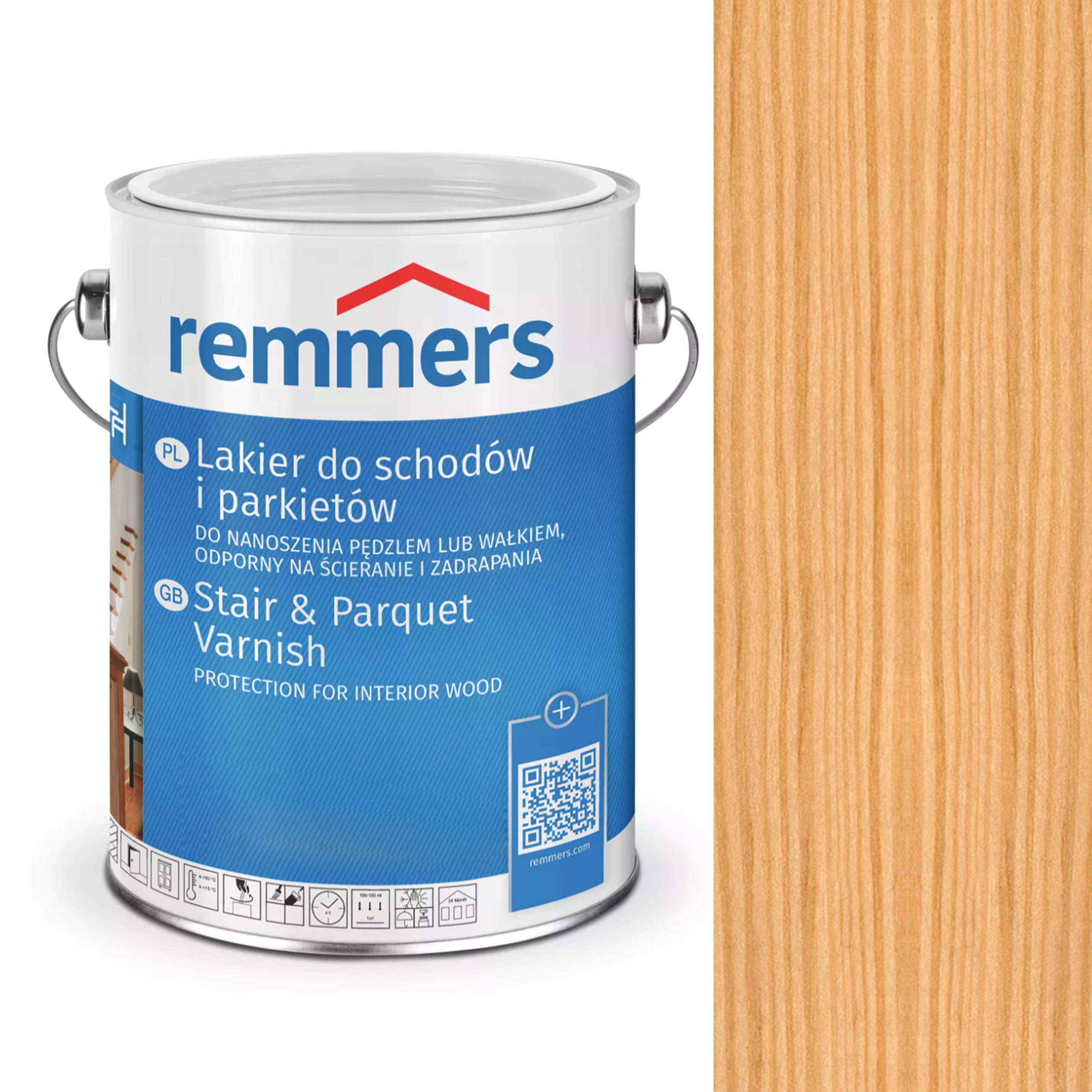 Remmers Lakier do schodów i parkietów Bezbarwny połysk jedwabisty 0,75L