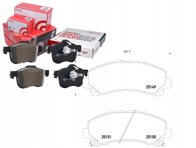 Brzdové Destičky Isuzu D-max 08- Přední Brembo