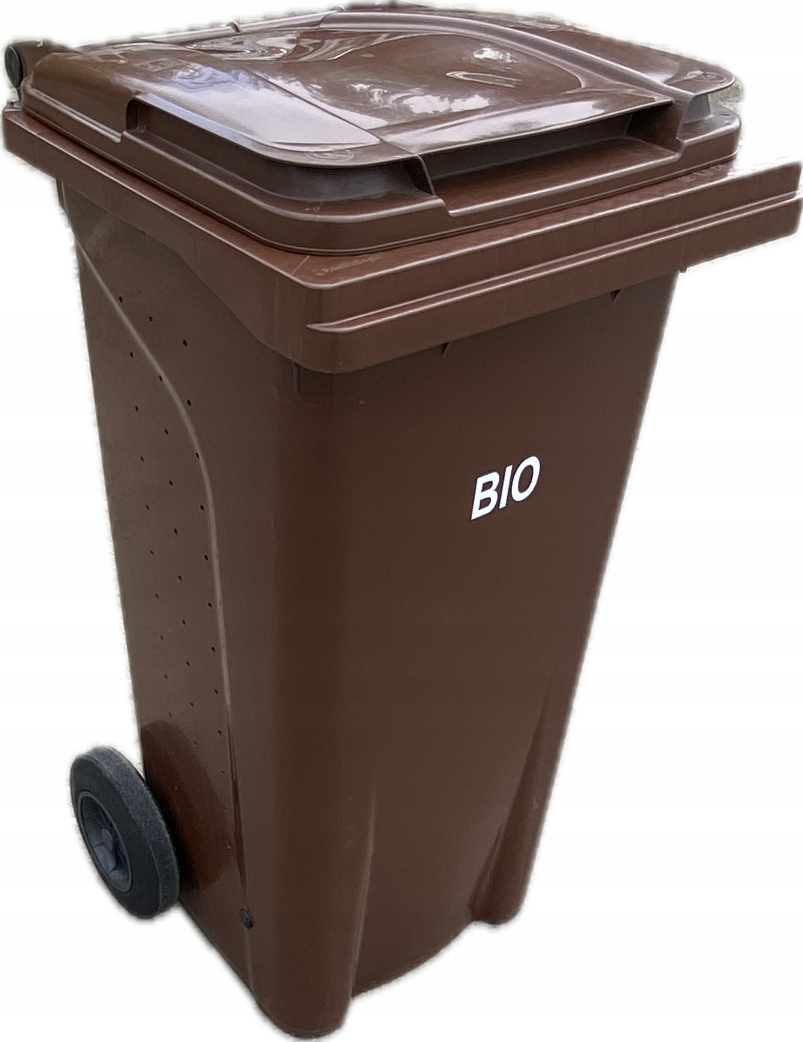 Kosz Śmietnik Kubeł Pojemnik Na Śmieci 120L Odpady Segregacja Brązowy Ruszt