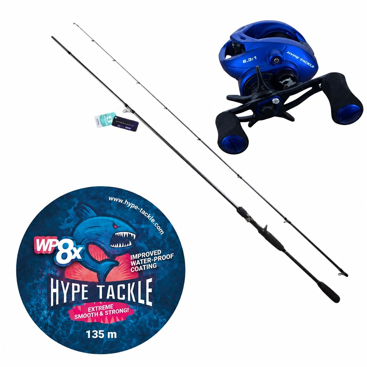 Zestaw Cast Hype Tackle H1 271CM 10-50G+MULTIK H2-150LH 6.3:1 Plecionka