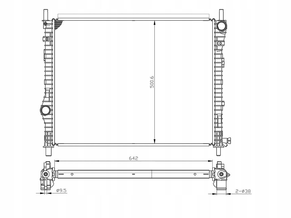 FORD MUSTANG 2015-2017 CHŁODNICA 2374063