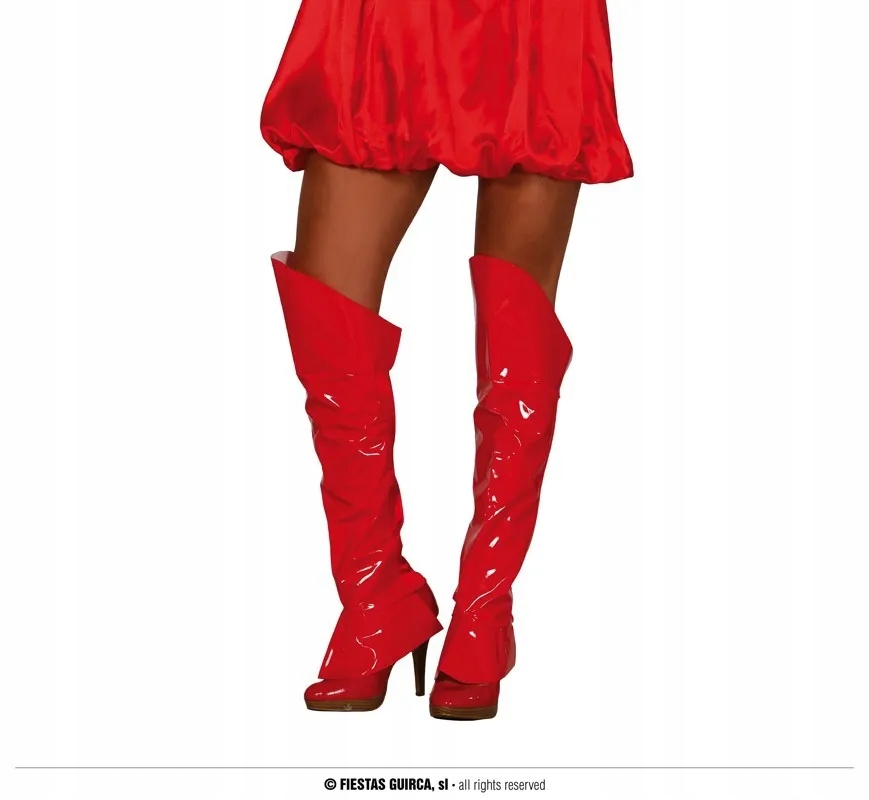 

Nakładki na buty czerwone skórzane kozaki botki