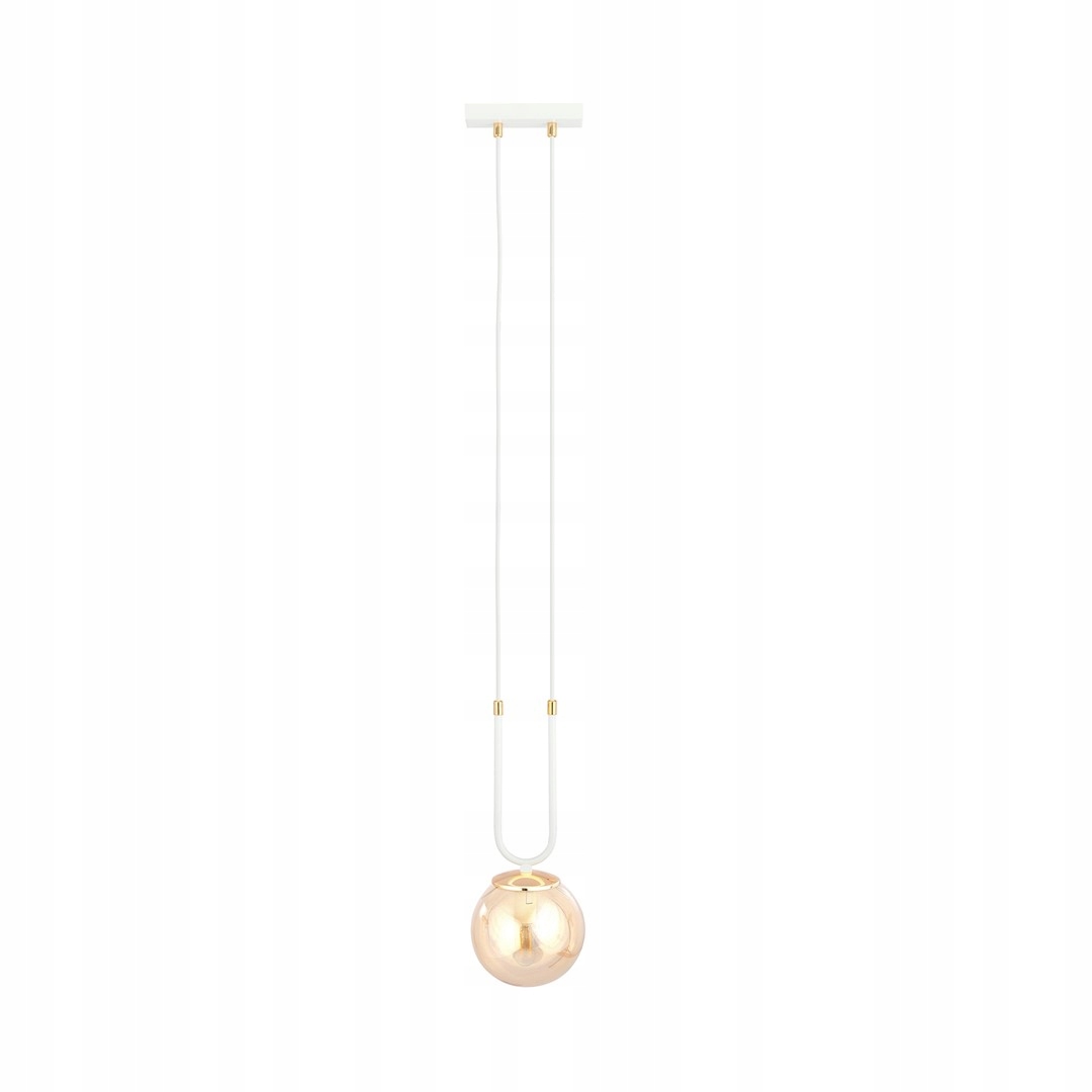 Závěsná lampa bílá zlatá Emibig Glam 1, moderní