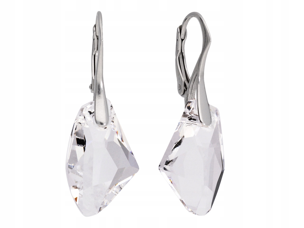 

Kolczyki srebrne biały kryształ Swarovski