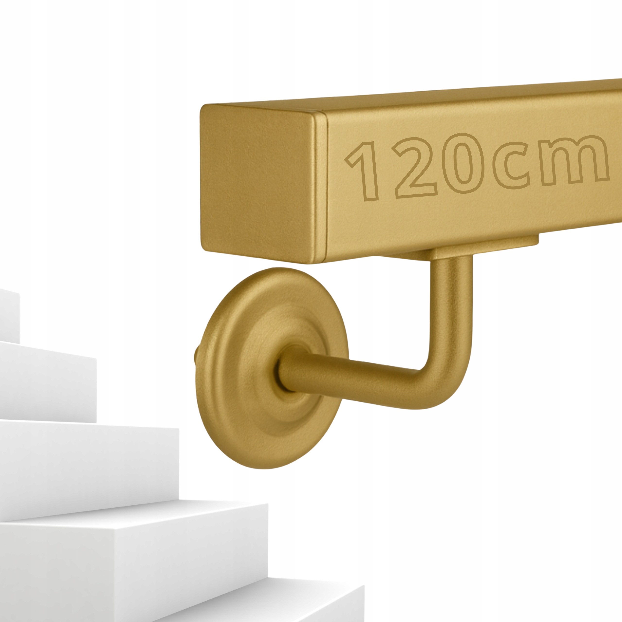 Schodišťové zábradlí Zlaté Čtvercové Ocel Zábradlí Schody 120 cm