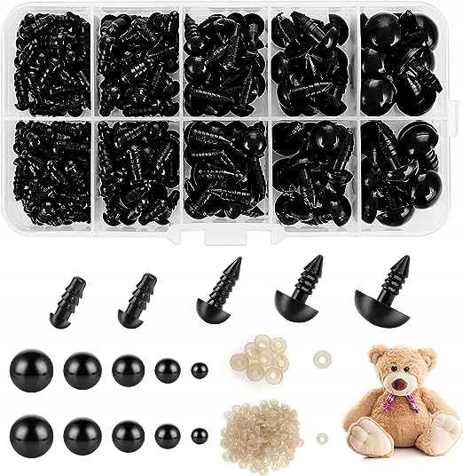 200X Bezpečné Vyměnitelné Oči Očka Pro Hračky Medvídků Maskotů S Podložkou