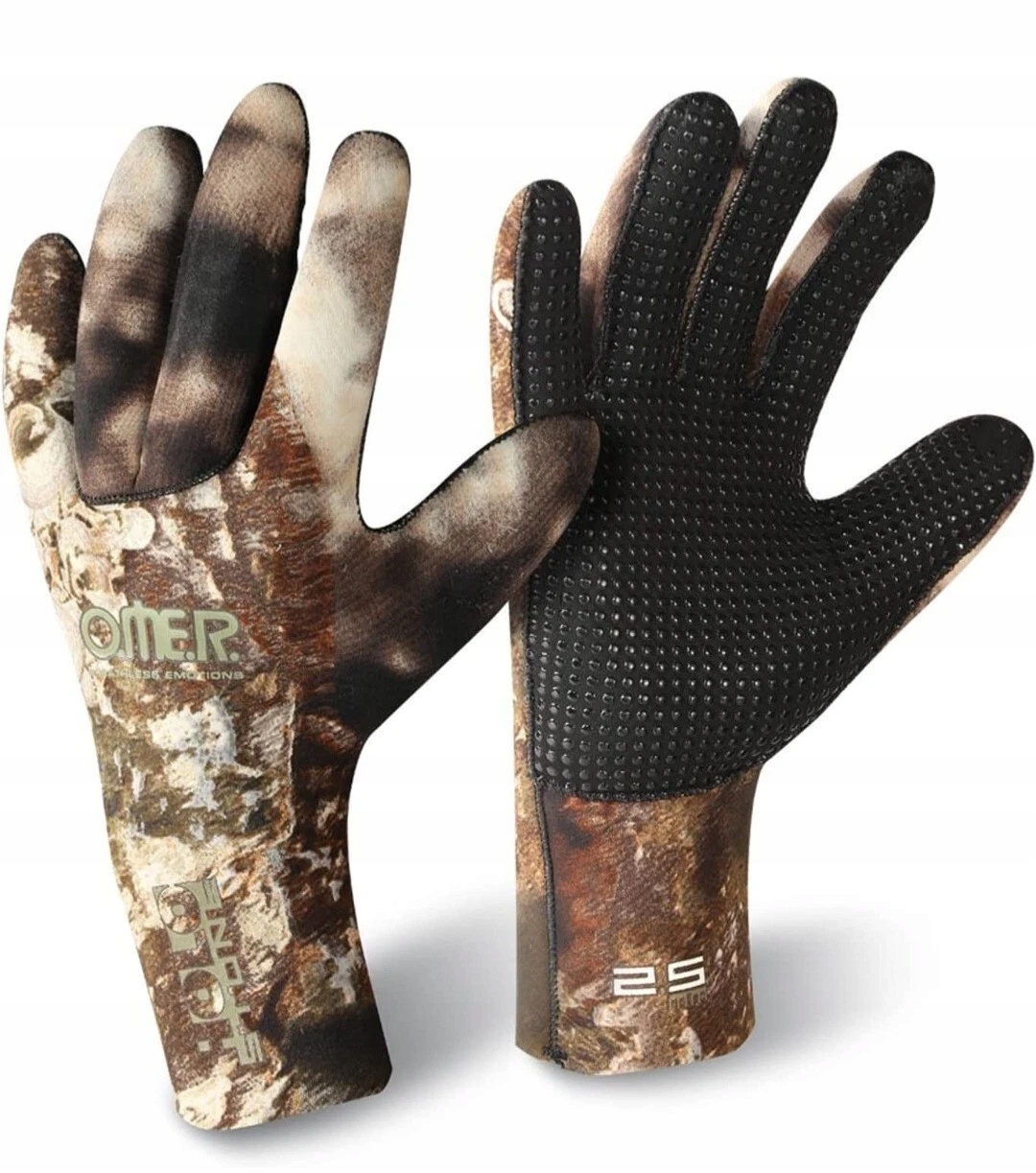 Neoprenové rukavice Omer Holo Stone 2.5 mm S Pěkný rybářský vzor