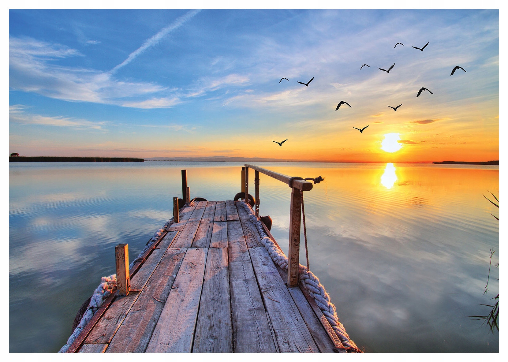 Vinylová fototapeta Jezero Západ Slunce 254x184 lepidlo