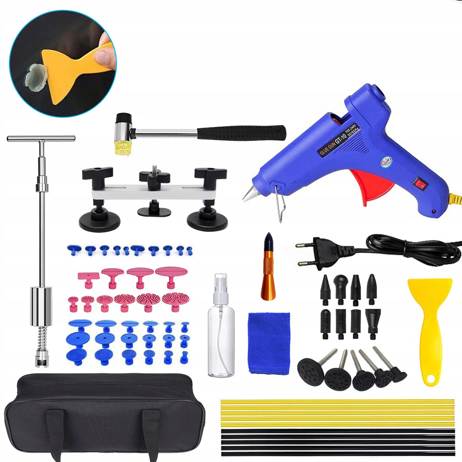 Pdr Sada Nástrojů Pro Odstraňování Promáčklin Pro Vytahování Promáčklin 71 Ks Velká XXL