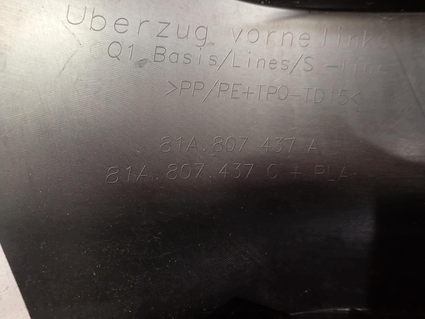 bumper front corner left AUDI Q2 2016- S-LINE 81A807437A