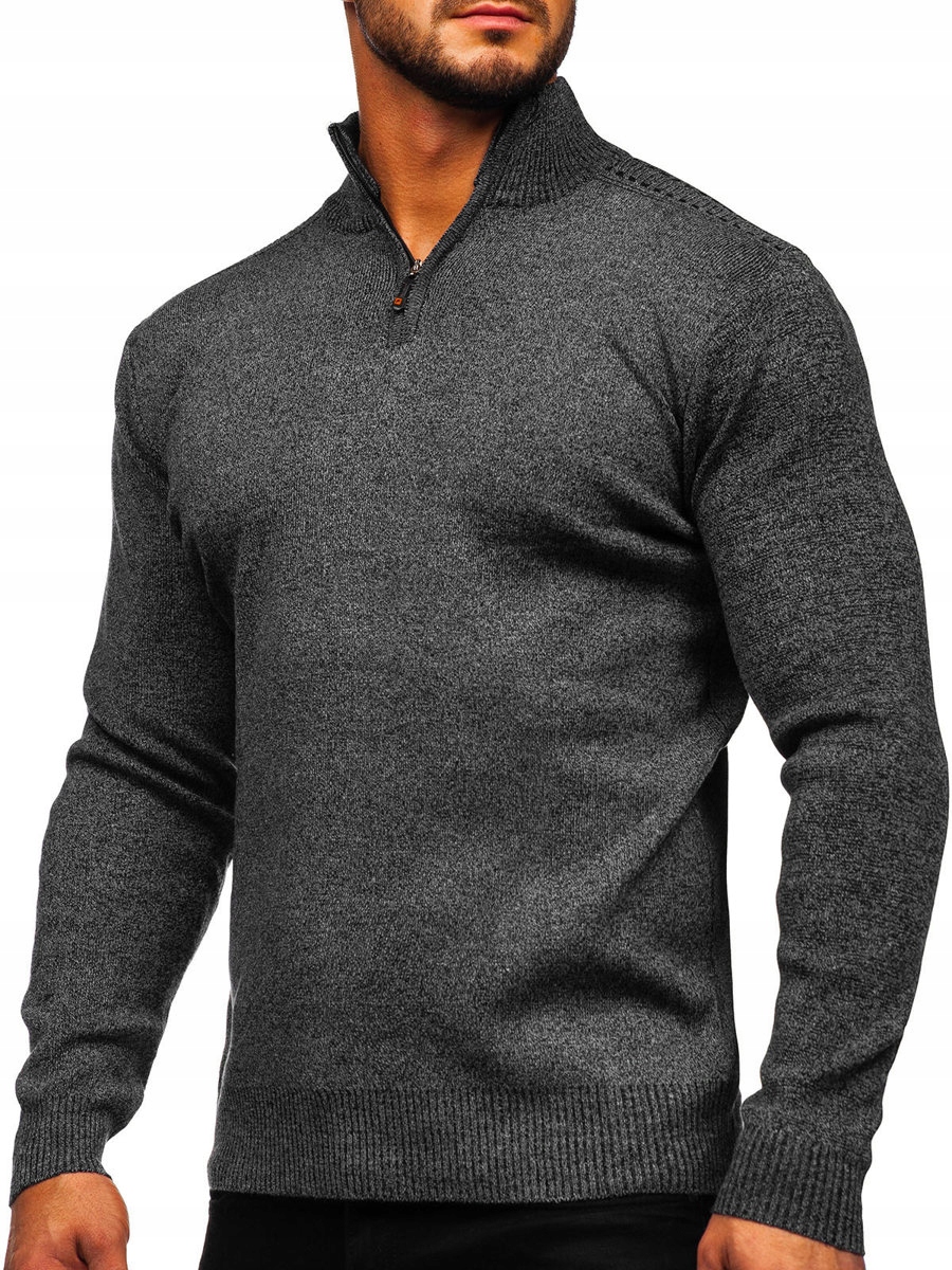 

Sweter Męski Ze Stójką Czarny S8279 Denley_l