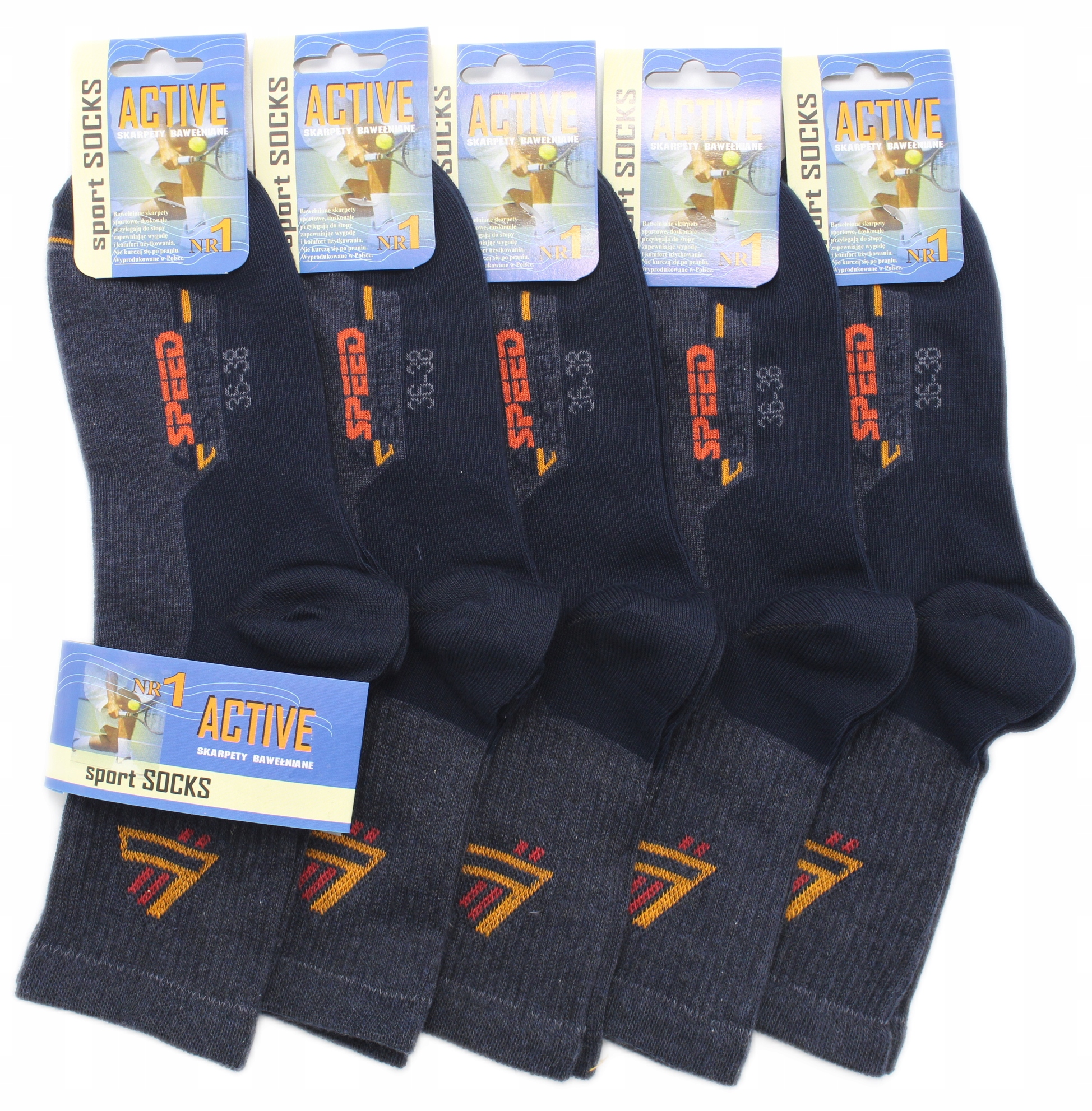 

5X Skarpety Chłopięce Młodziezowe Bawełna 36-38