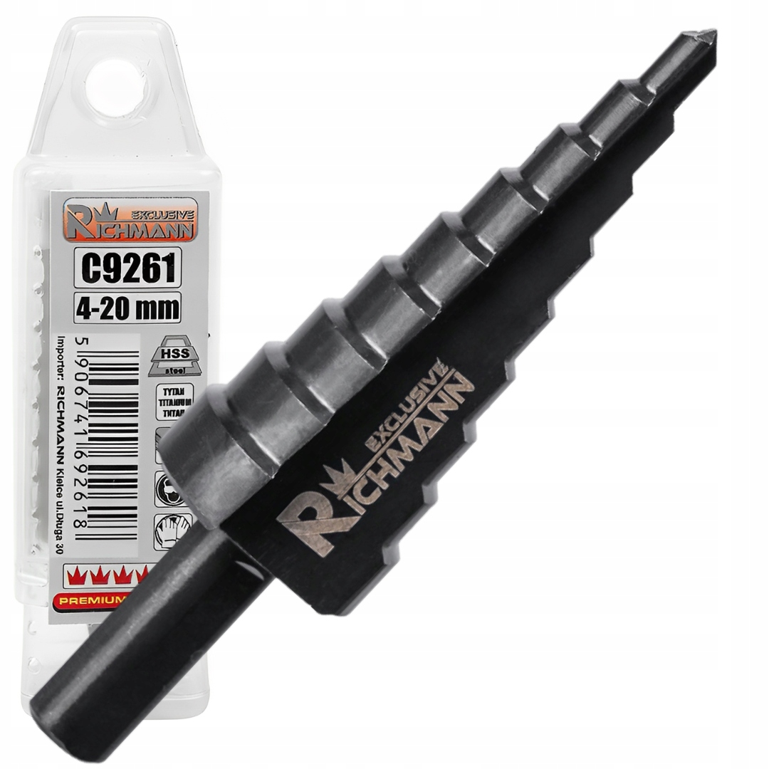WIERTŁO STOPNIOWE ROZWIERTAK DO METALU STALI 4-20 mm RICHMANN C9261