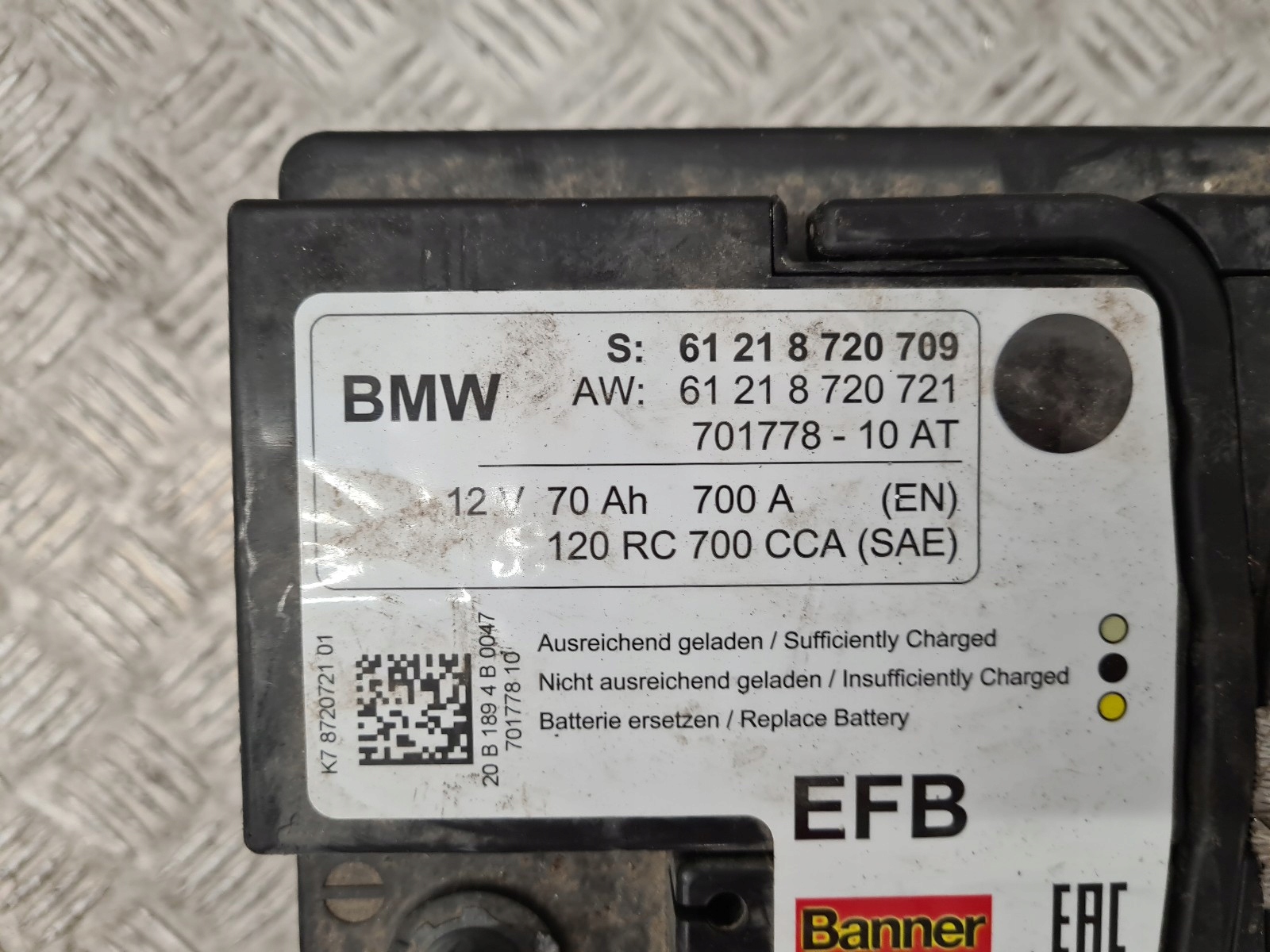 BMW AKUMULATOR 8720721 8720709 70AH 700A EFB