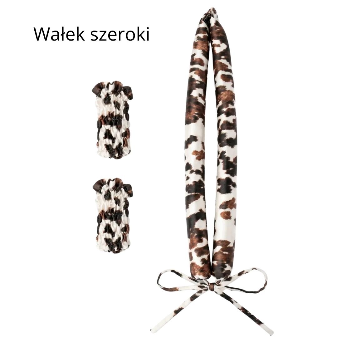 Široký hedvábný váleček na vlasy ze 100% hedvábí, váleček na kadeře – kravička
