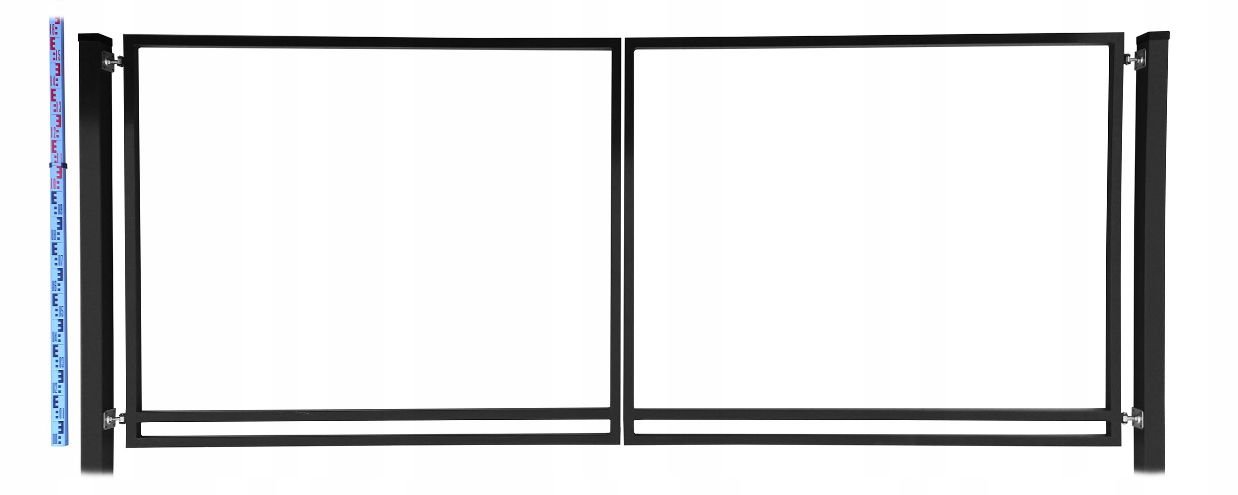 Brána Rama pro štafle a panely 160 cm Černá RAL9005 Sloupky štafle