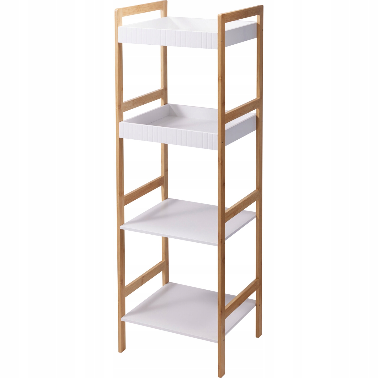 Bambusový Kúpeľňový Regál So 4 Policami Mdf 36 X 33 X 110 CM