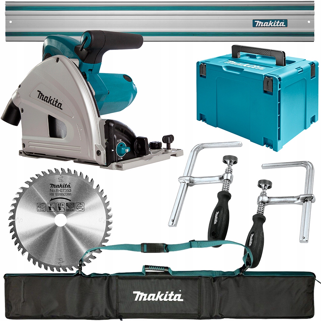 

Zagłębiarka 1300W Makita SP6000J szyna 1,5m ściski
