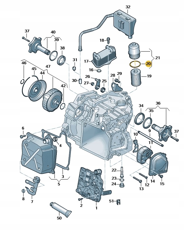 ОРИГИНАЛЬНЫЕ ФИЛЬТР МАСЛА DO КОРОБКИ DSG VW DQ250 ОРИГИНАЛ фото 2