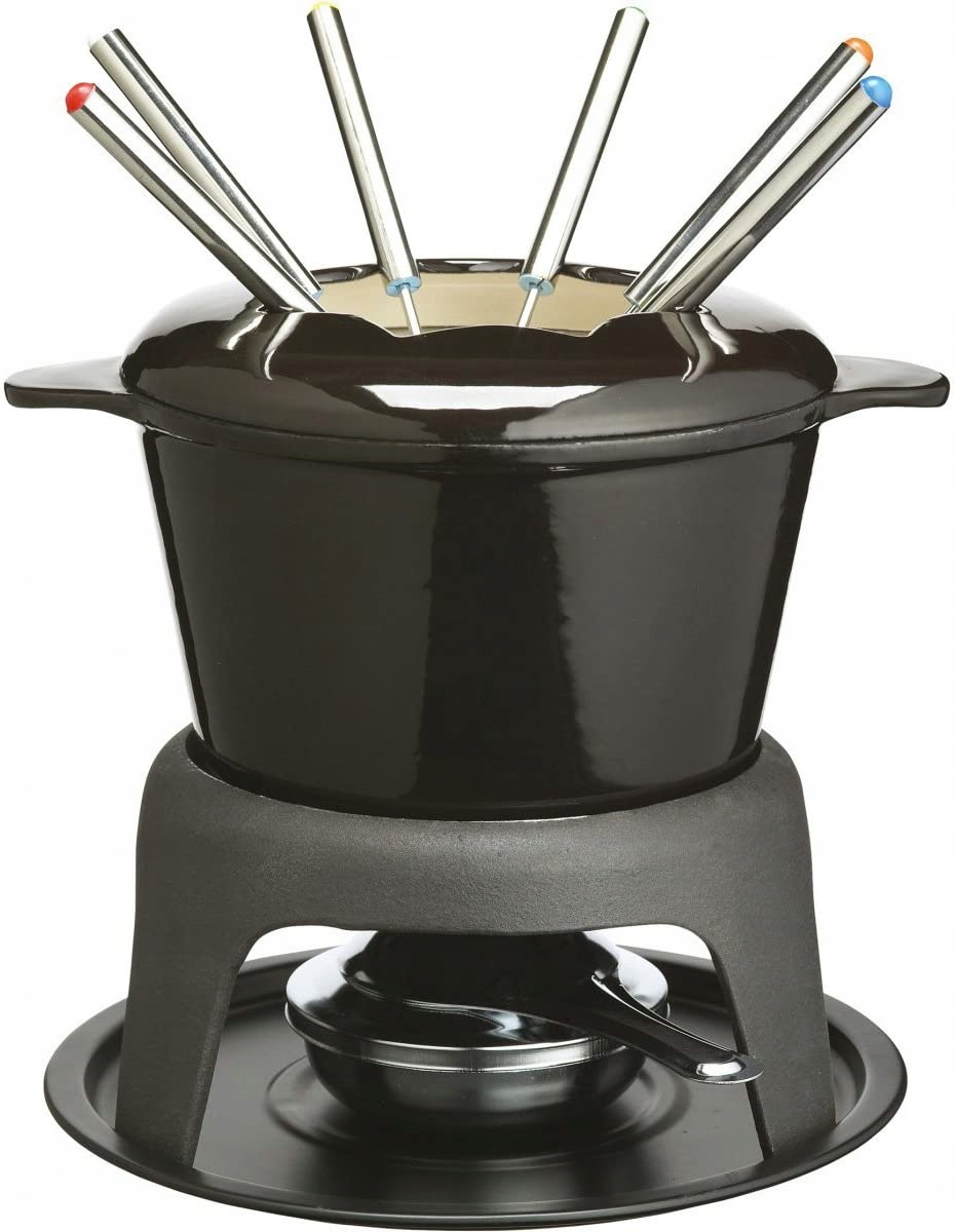Sada Fondue MasterClass ze smaltované litiny – černá