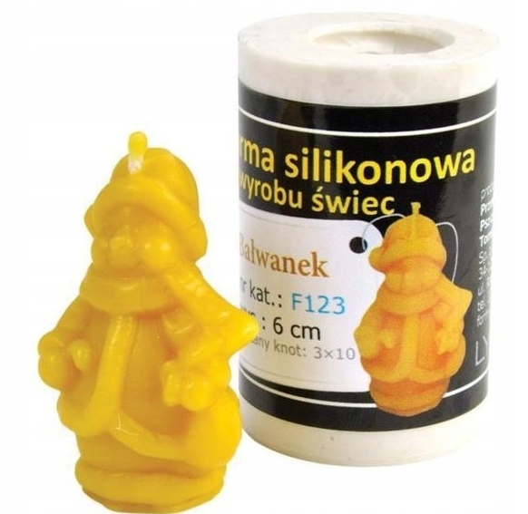 

Forma silikonowa do świec z wosku Bałwanek Łysoń
