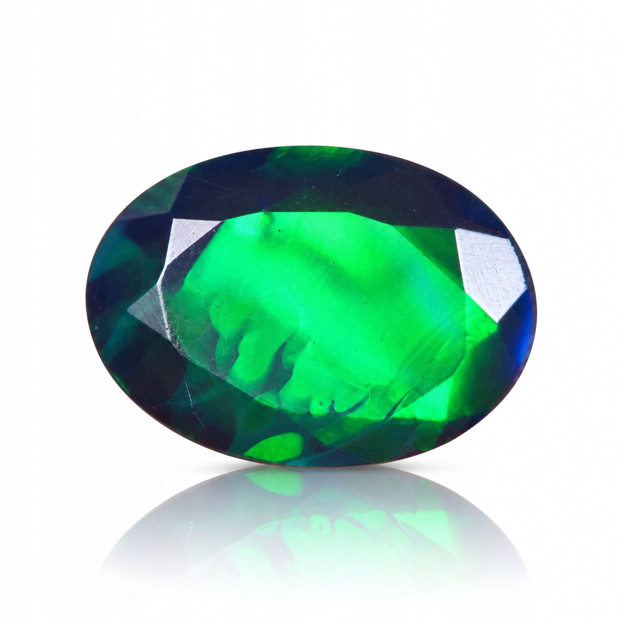 Přírodní opál černý 1.09 ct Ovál Etiopie certifikát Wbd