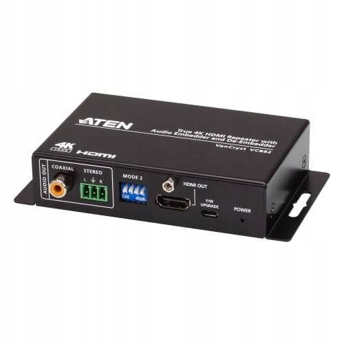 Aten VC882 True 4K Hdmi opakovač s audio Embedder a De-Embedder
