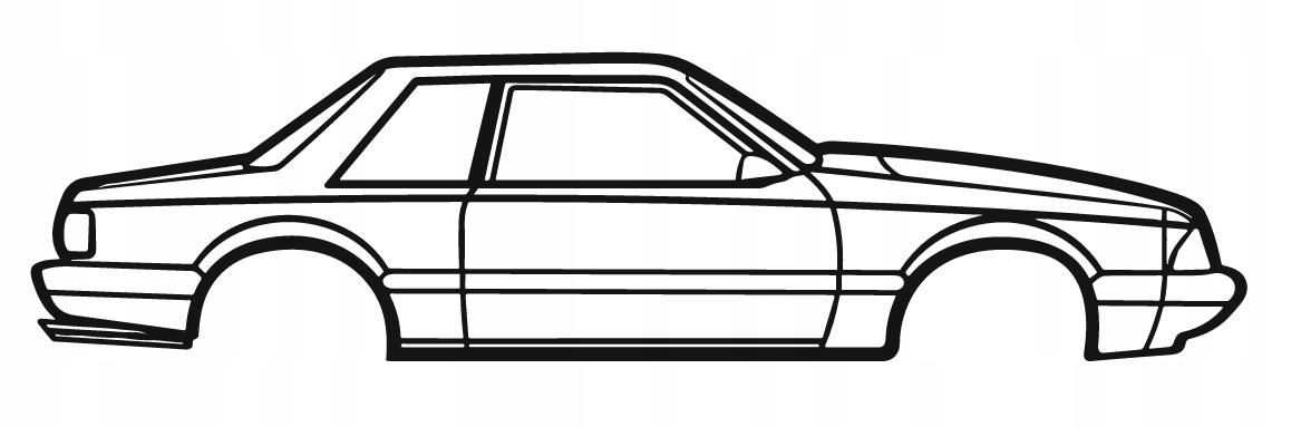 nástěnná dekorace Obraz Auto Ford Mustang Foxbody 1989