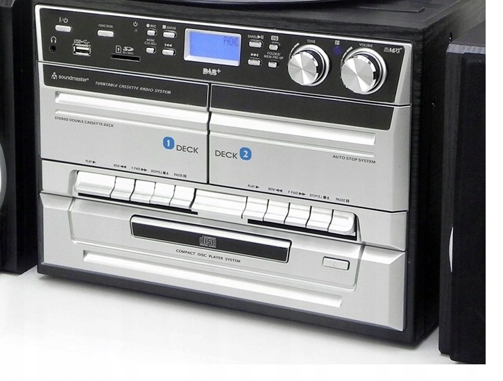 Wieża Soundmaster MCD5550SW Radio cyfrowe DAB+ Magnetofon CD MP3 Bluetooth Marka Soundmaster