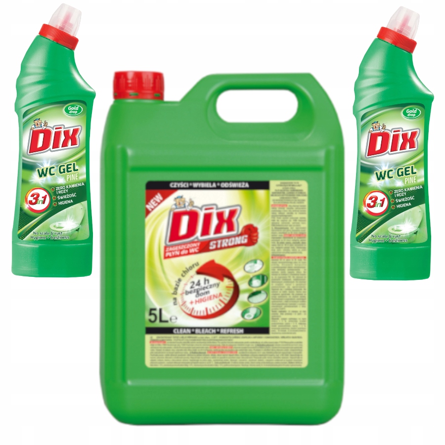 

Płyn do czyszczenia Wc DIX Strong 5L 2 x 750 ml