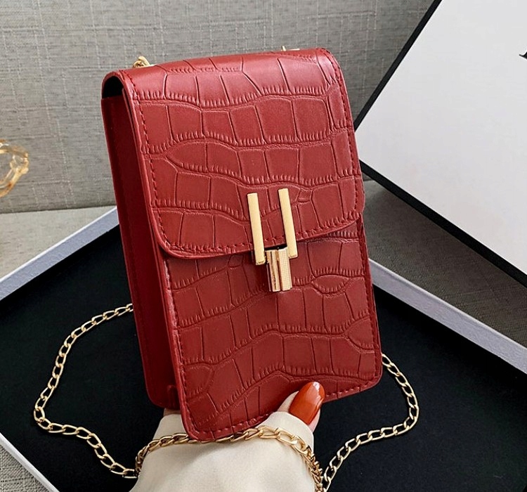 Torebka Kopertówka Listonoszka łańcuch na telefon Materiał dominujący skóra ekologiczna