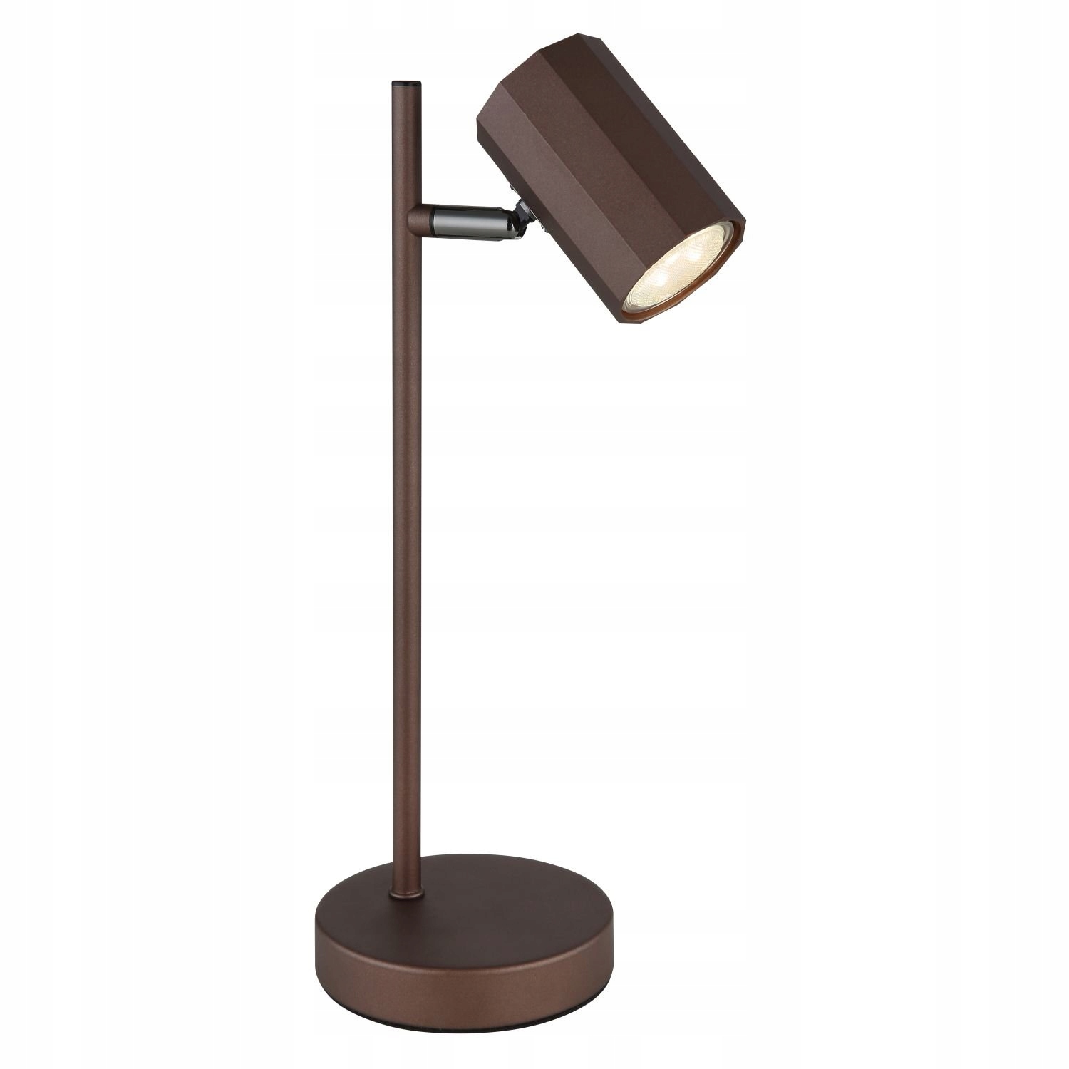 Hnědá stolní lampa James s pohyblivým zdrojem pro kancelář Globo