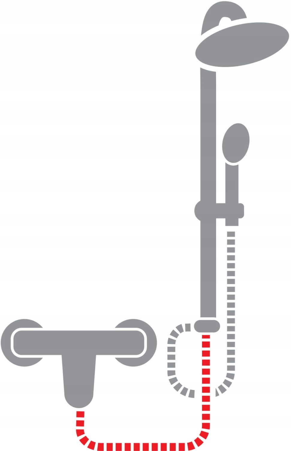 WĄŻ PRYSZNICOWY 70 CM W OPLOCIE METALOWYM FERRO Marka Ferro