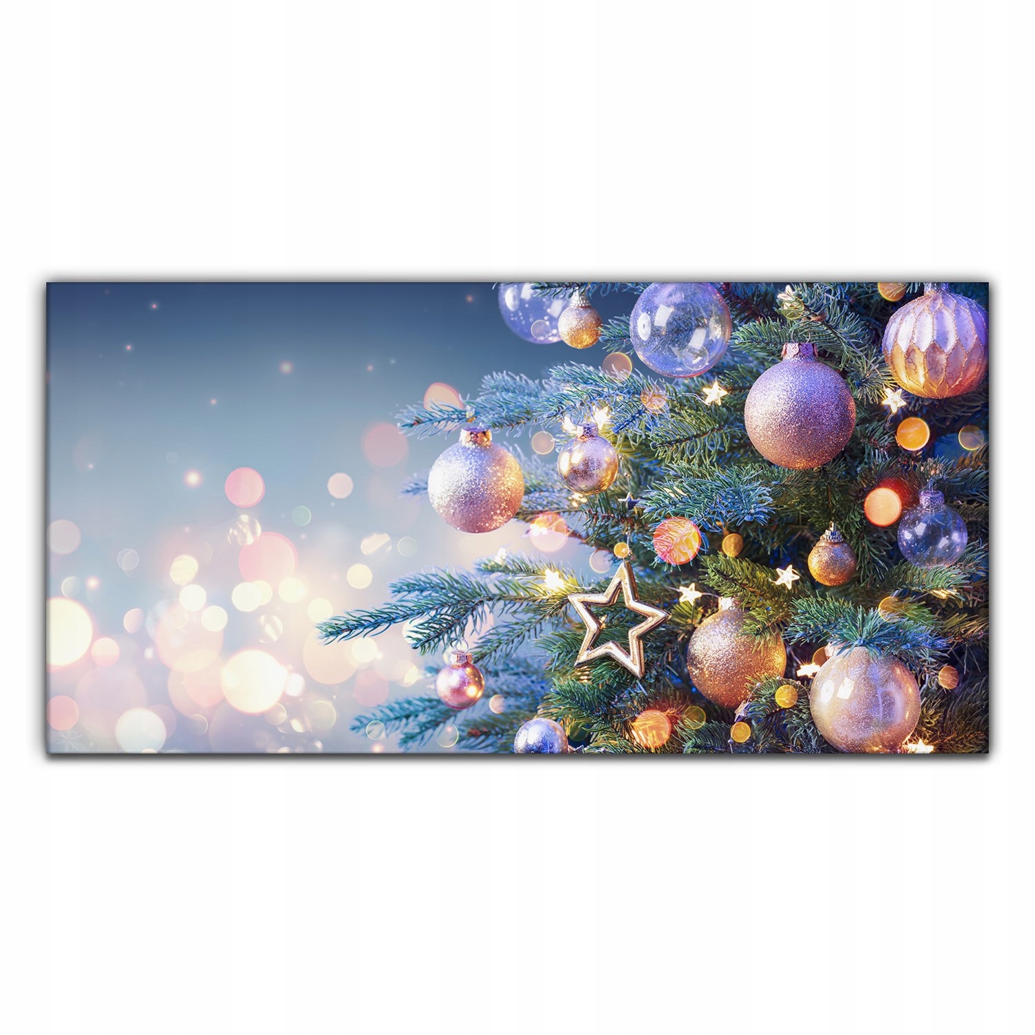 

Foto obraz canvas na ścianę Choinka bombki 100x50