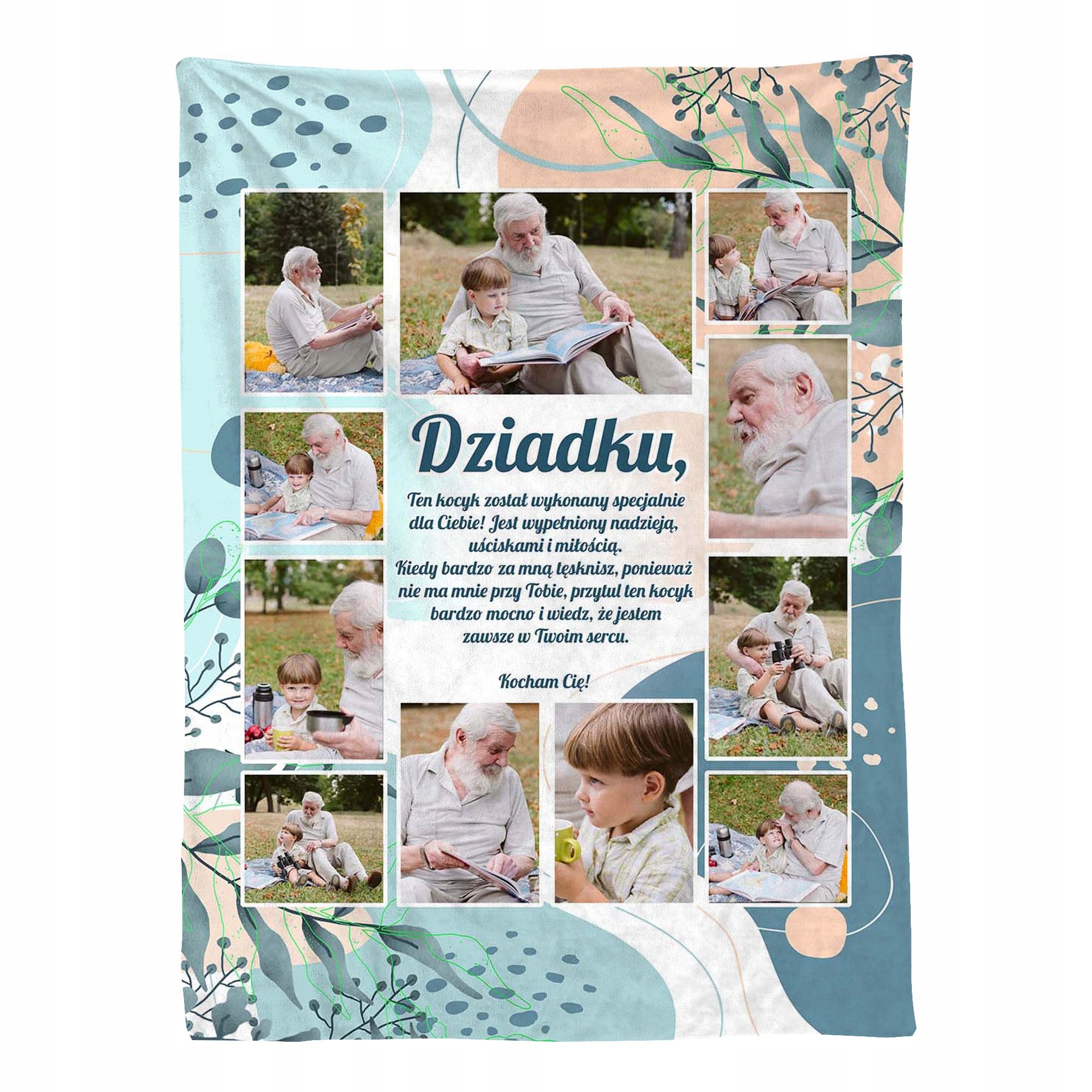 Foto deka s fotografiemi Dárek 120x150 pro babičku a dědečka