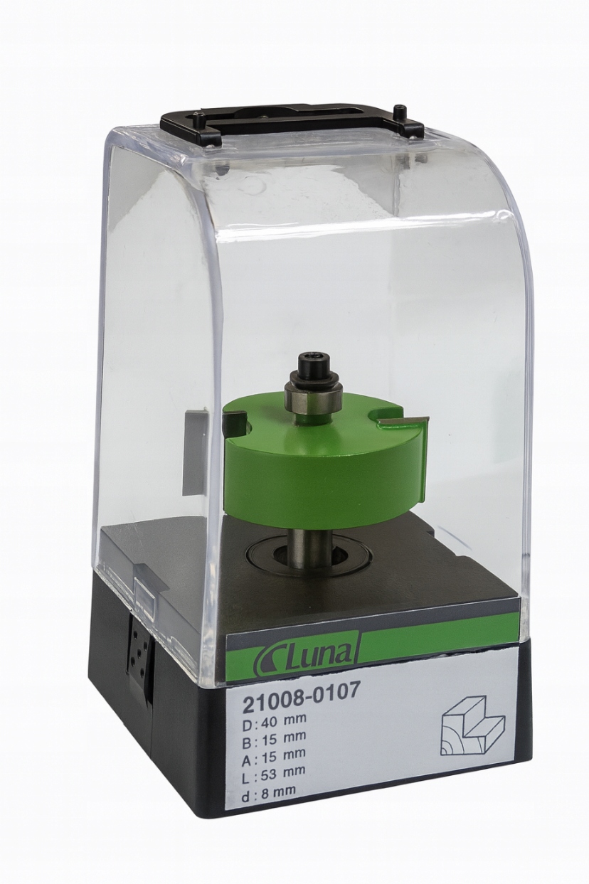 Fréza válcová 40 mm H15 mm délka 53 mm stopka 8 mm s spodním ložiskem 10 x 5 mm Luna